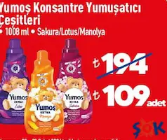 YUMOŞ KONSANTRE YUMUŞATICI 1008 ML fiyat ve kampanya bilgisi